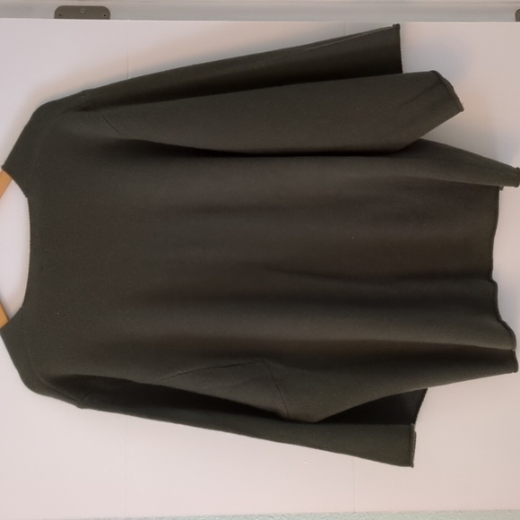 BCBGMAXAZRIA Masha Merino wool mix dark fatigue green oversized pullover NWT - Picture 6 of 6